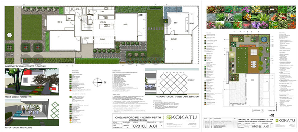 Kokatu Landscape Design Example Plans